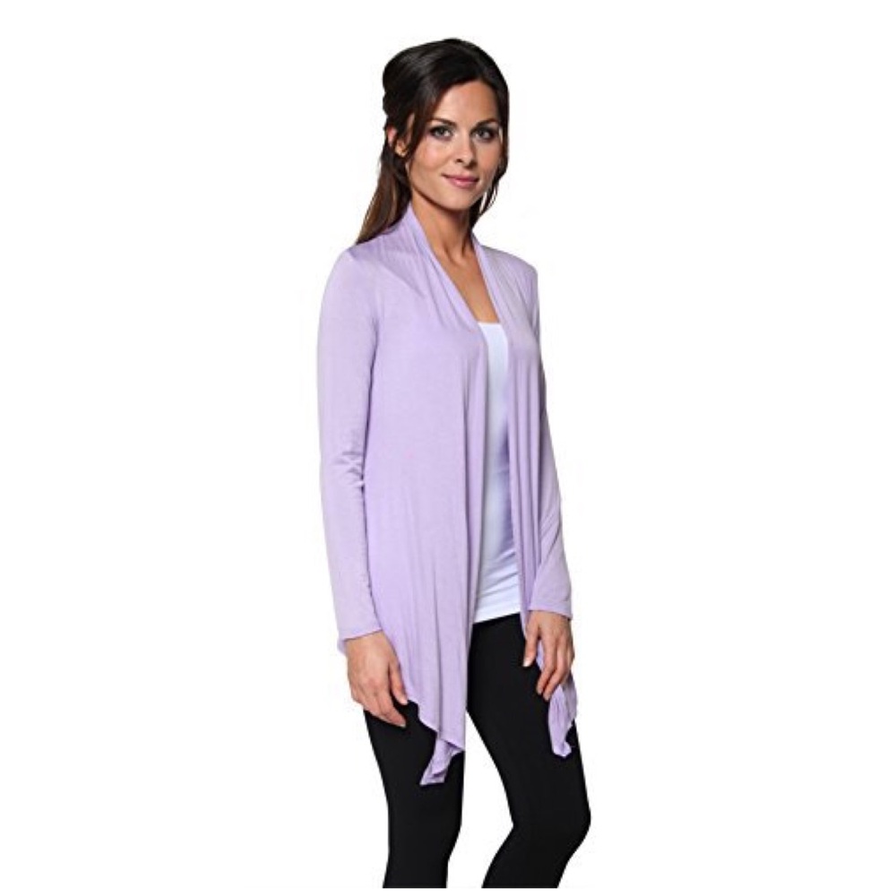 🆕 Light-Purple Soft Jersey Cardigan